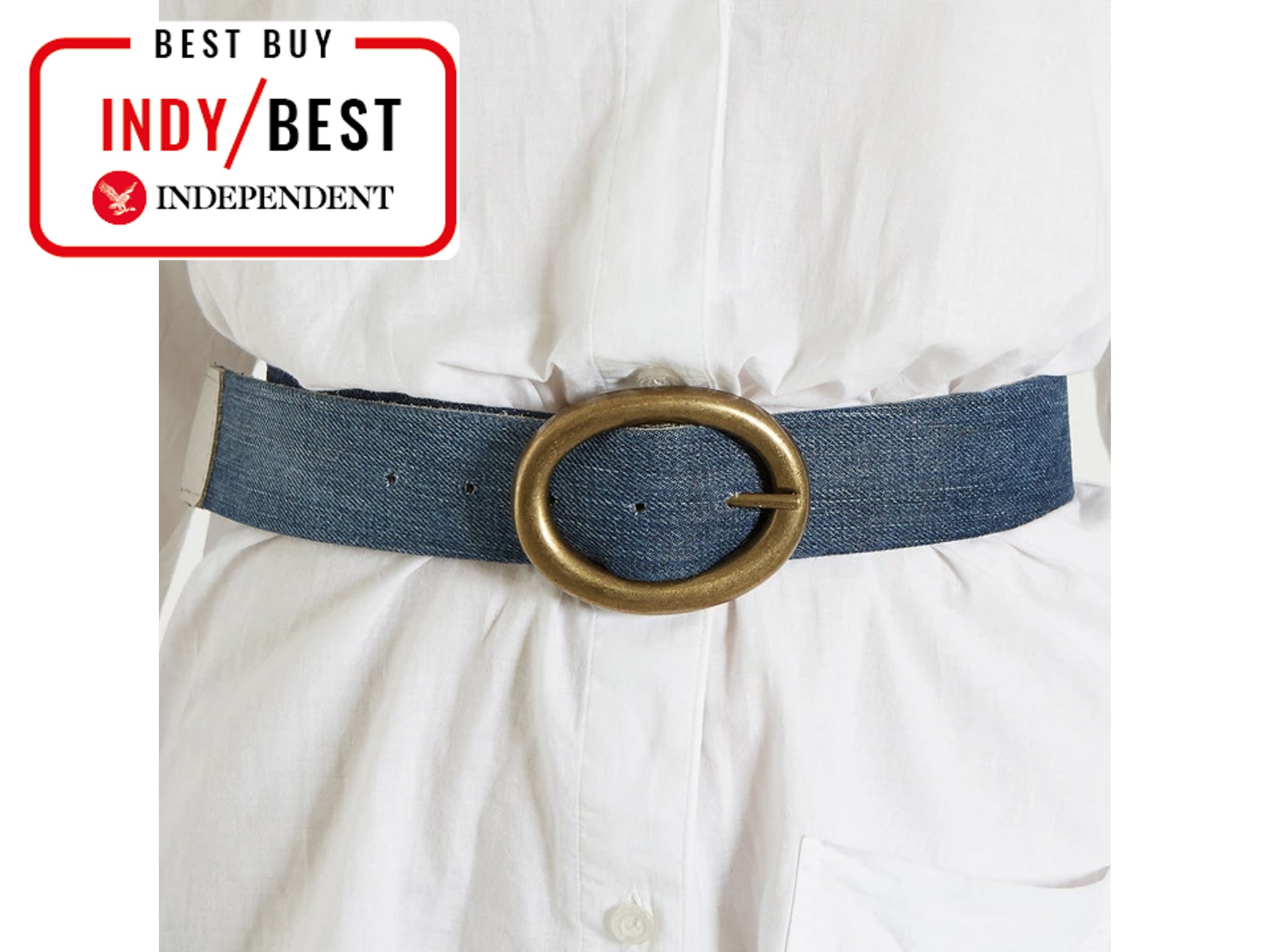 COMVIP Lady Circle Pin Buckle Wide Jeans Pant Waist Belt Accessories 